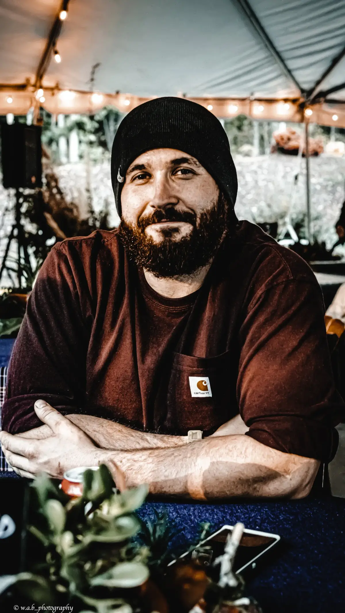 Bearded Tea and Cake community member seated at a gathering